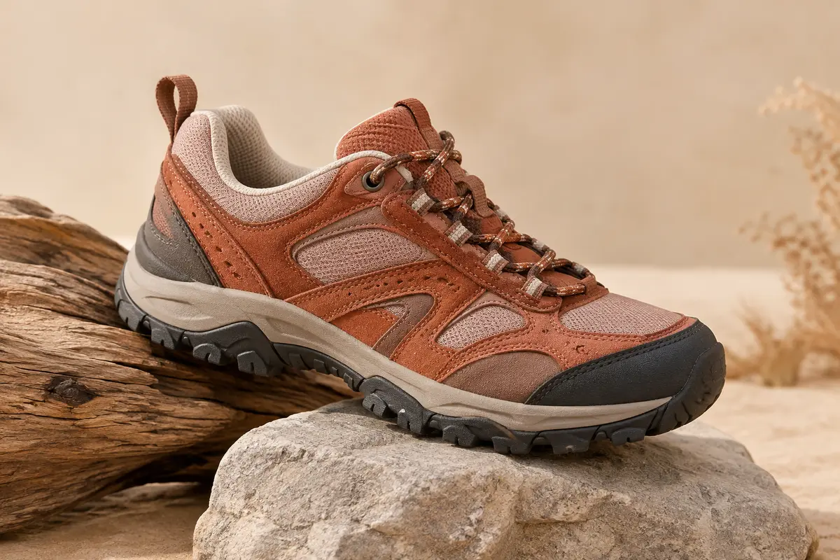 Chaussure de randonnée basse CMP Rigel avec tige renforcée, pointe protégée et semelle extérieure en caoutchouc.