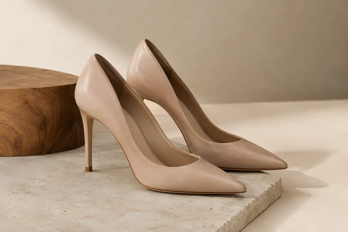 Paire d’escarpins DREAM PAIRS en simili cuir, à bout pointu et talon aiguille de 7,5 cm
