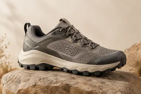 Chaussure de trail NORTIV 8 pour homme à bout large, tige en maille et semelle à crampons.