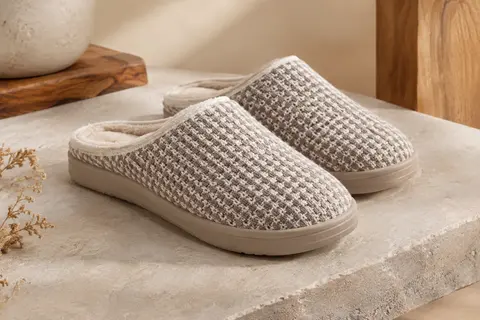 Paire de mules RockDove à tige en tricot gaufré bicolore et semelle en caoutchouc
