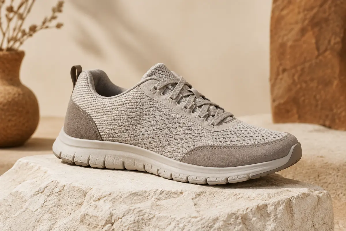 Chaussure de sport Skechers Track Bucolo à tige basse, en tissu mélangé avec une semelle en caoutchouc
