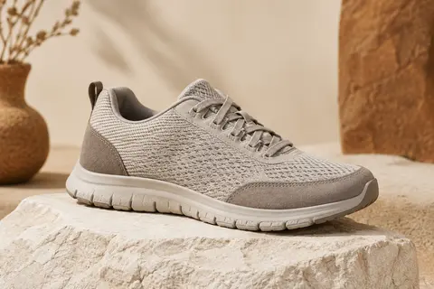 Chaussure de sport Skechers Track Bucolo à tige basse, en tissu mélangé avec une semelle en caoutchouc